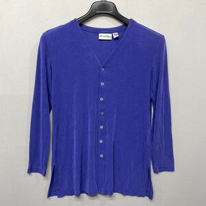 Private Edition Chico's Women Cardigan Slinky Sweater Top Size 1 Acetate M223 28